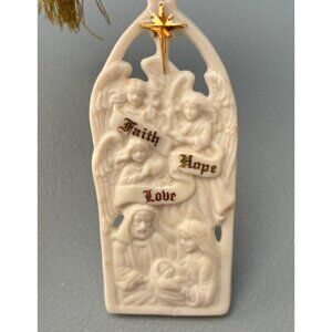 Vintage 2000 Christmas Hour of Power Faith Hope Love Ornament Nativity
